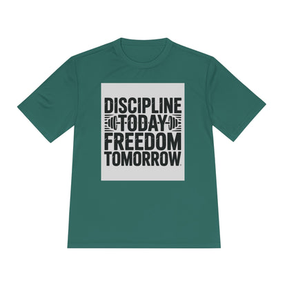 Discipline Today Freedom Tomorrow Motivational Workout Tee for Fitness Enthusiasts, Gym Wear, Inspiration Tee, Workout Top, Fitness Gift, Active Lifestyle Shirt