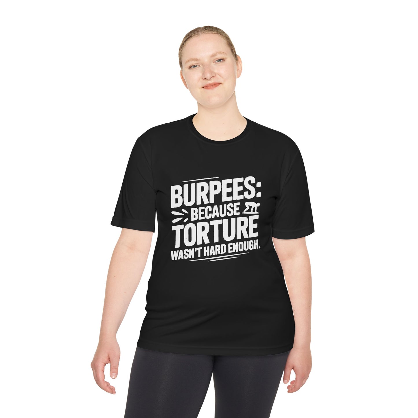 Burpees Humor Shirt Funny Workout Tee - Moisture Wicking, , Gym T-Shirt, Fitness Gift, Activewear for Trainers