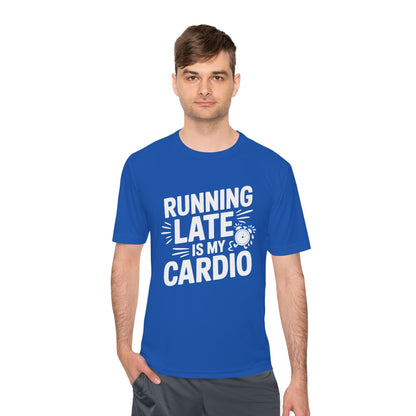 Moisture Wicking Running Late Tee - Fun Workout Shirt for Fitness Lovers, Gym Wear, Athlete Gift, Casual Sports Apparel, Perfect for [...]