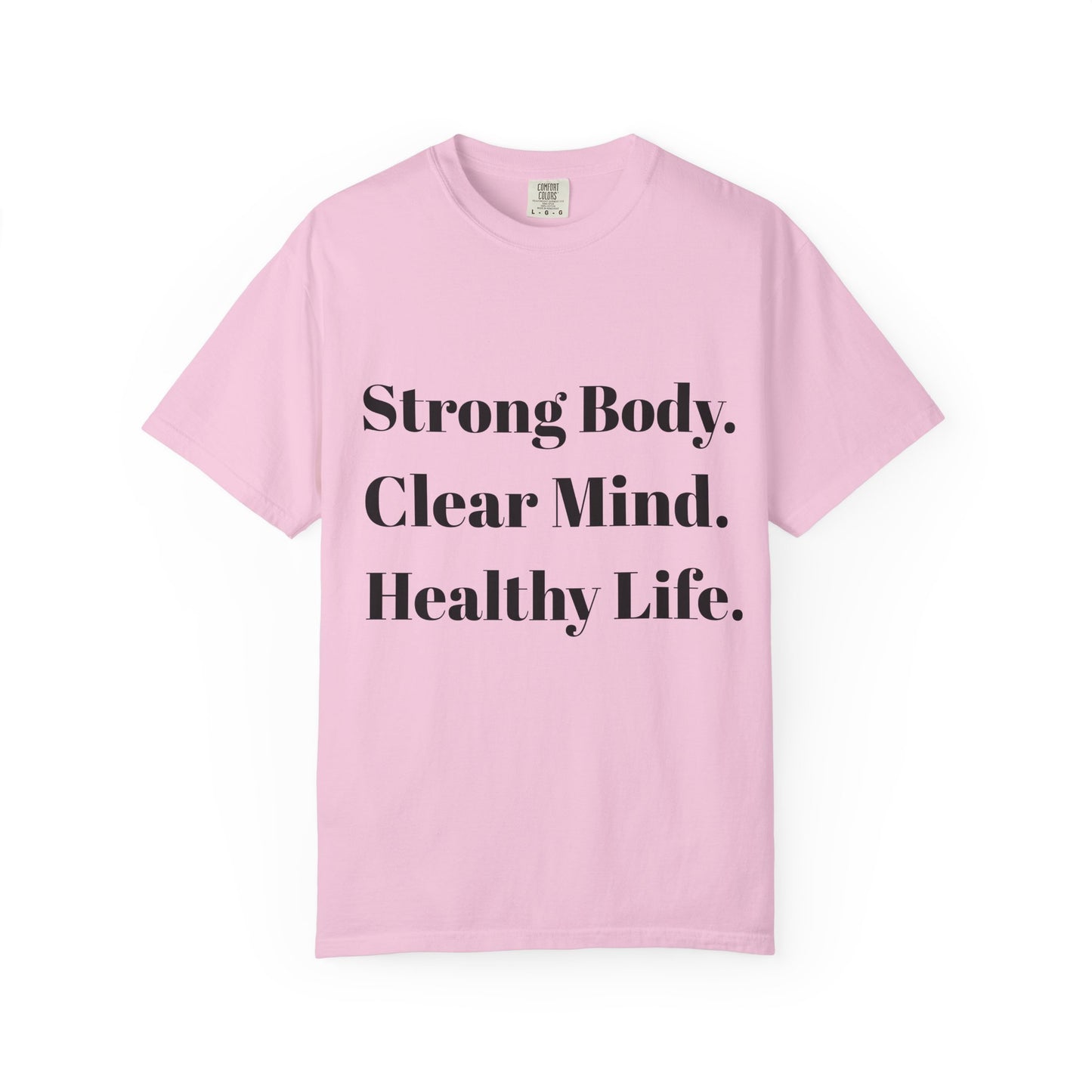 Unisex Motivational T-Shirt with Motivational Quotes Strong Body Clear Mind  Healthy Life | Fitness, Wellness, Lifestyle Gift, Gym Wear, Everyday Comfort - HustleHealthShop