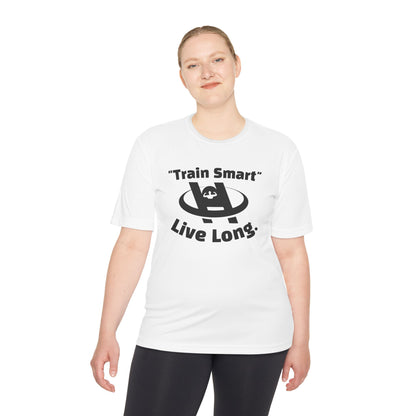 Unisex Fitness Tee - Train Smart Live Long, Workout Shirt, Gym Top, Motivational Apparel, Health and Fitness Wear