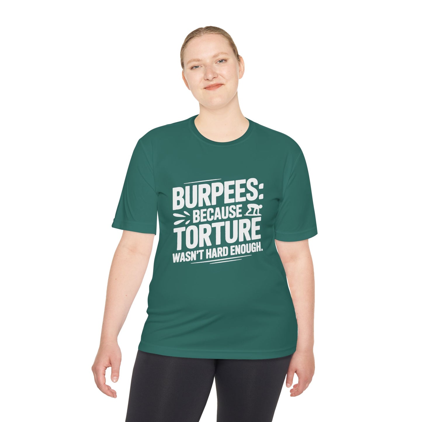 Burpees Humor Shirt Funny Workout Tee - Moisture Wicking, , Gym T-Shirt, Fitness Gift, Activewear for Trainers