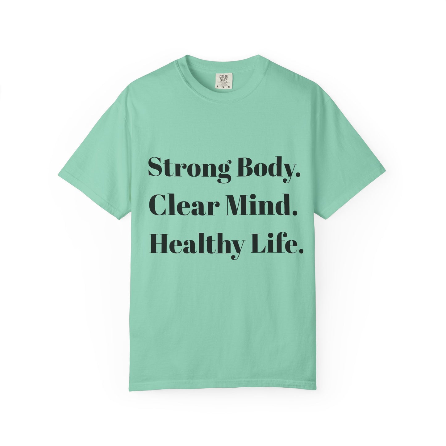 Unisex Motivational T-Shirt with Motivational Quotes Strong Body Clear Mind  Healthy Life | Fitness, Wellness, Lifestyle Gift, Gym Wear, Everyday Comfort - HustleHealthShop