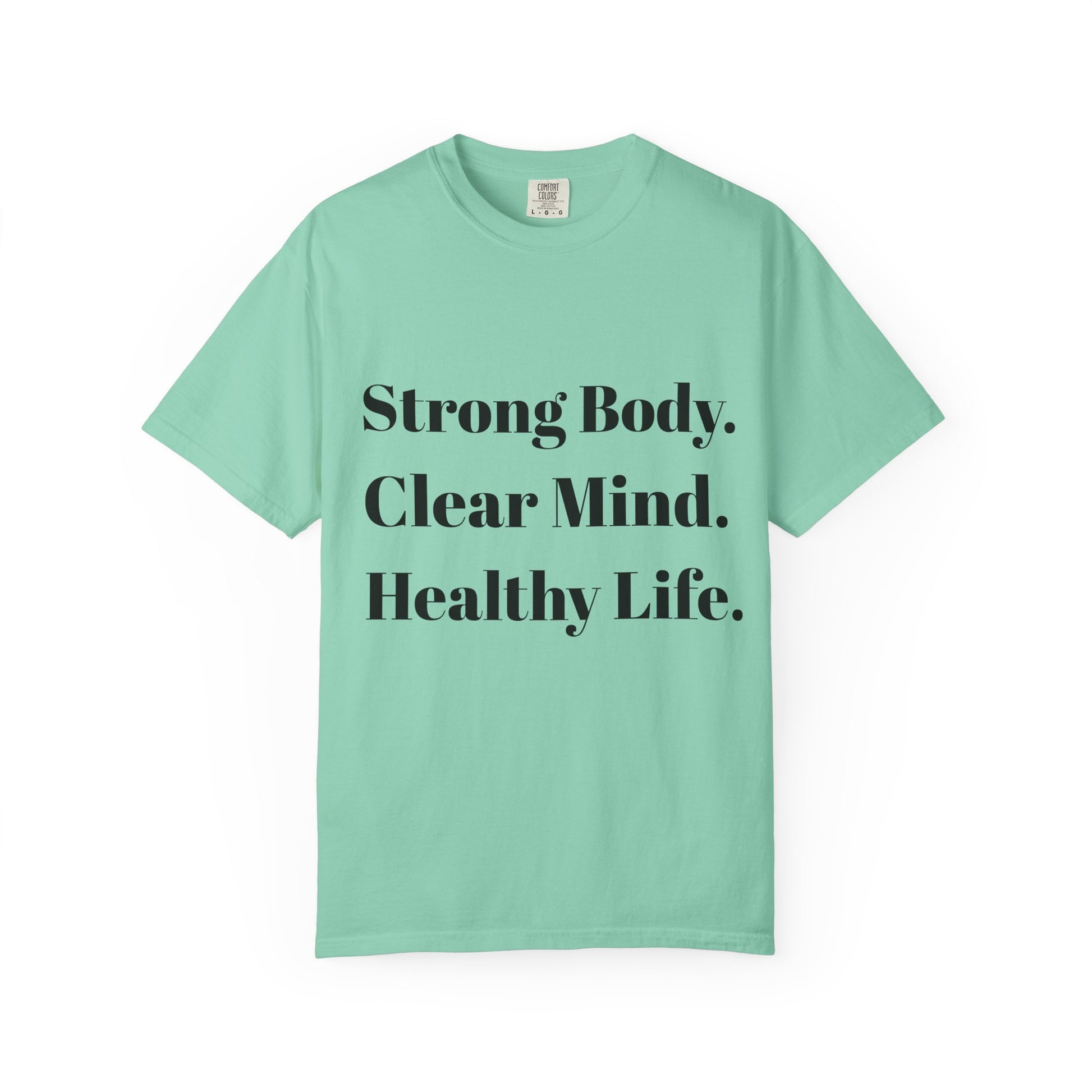 Unisex Motivational T-Shirt with Motivational Quotes Strong Body Clear Mind  Healthy Life | Fitness, Wellness, Lifestyle Gift, Gym Wear, Everyday Comfort - HustleHealthShop