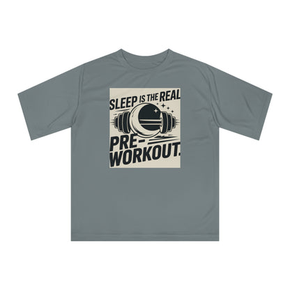 Sleep is The  Real Pre-Workout with Background Unisex Zone Performance T-shirt - HustleHealthShop