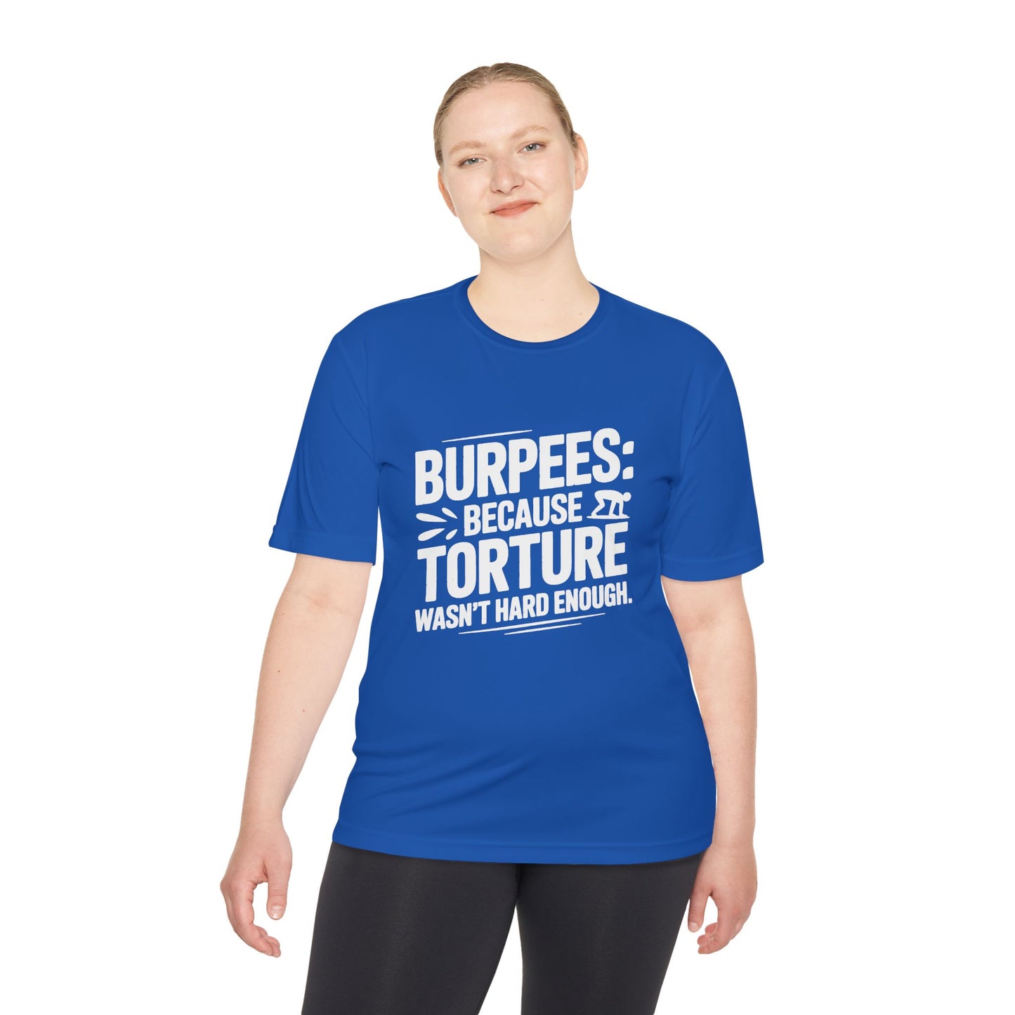 Burpees Humor Shirt Funny Workout Tee - Moisture Wicking, , Gym T-Shirt, Fitness Gift, Activewear for Trainers