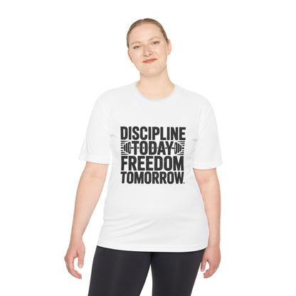 Unisex Fitness Motivation Tee , Discipline Today Freedom Tomorrow | Gym Shirt, Workout Gear, Inspirational Tee, Activewear Gift, Sports Apparel