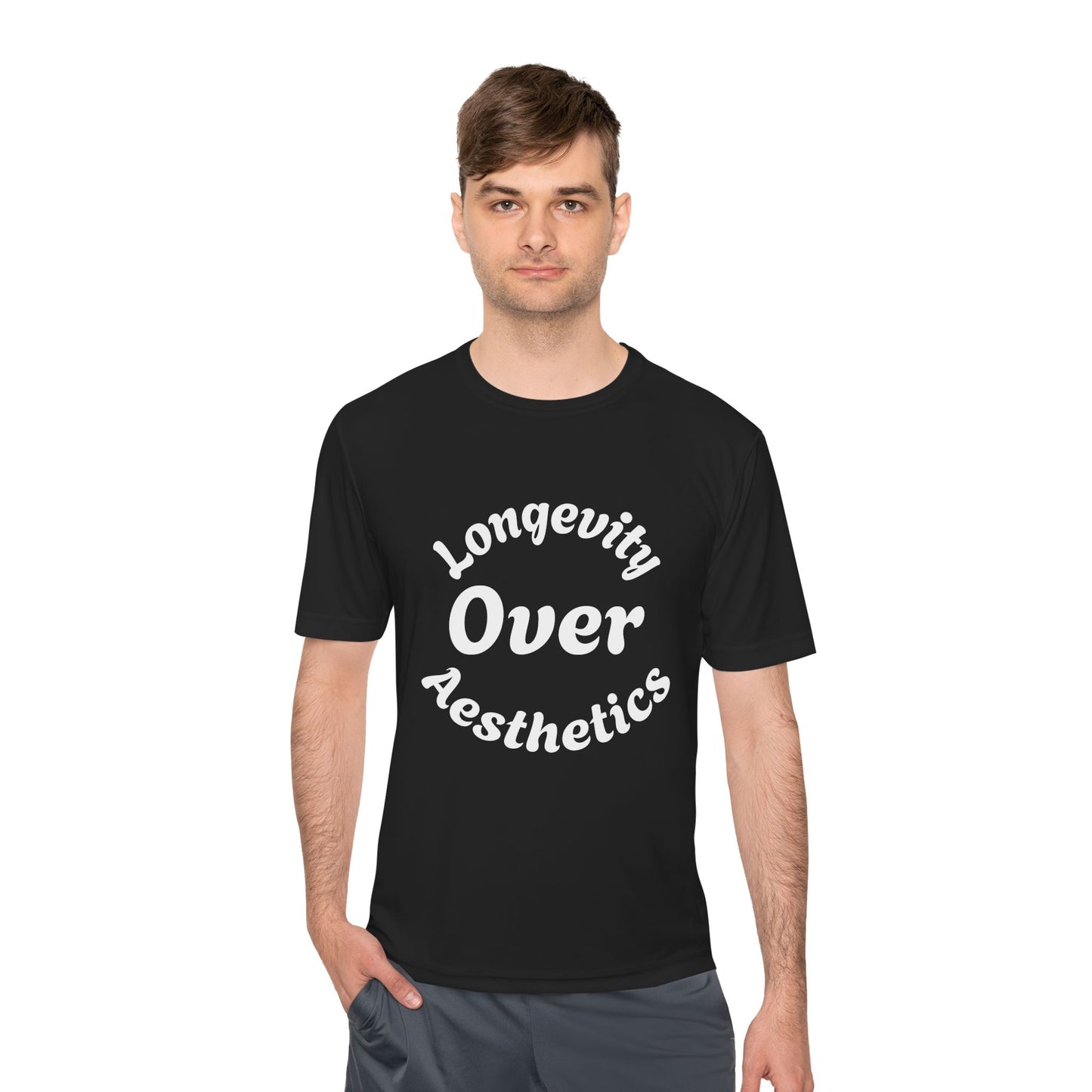 Unisex Moisture Wicking Tee: Longevity Over Aesthetics, Sports Shirt, Fitness Apparel, Workout Tee, Activewear, Casual Wear, Gift for [...]