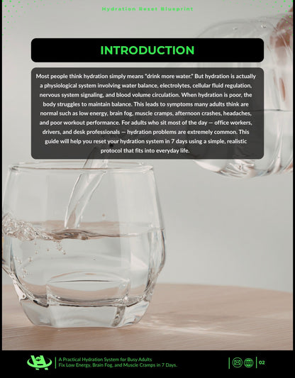 Hydration Reset Blueprint | Fix Dehydration, Boost Energy & Improve Health - HustleHealthShop