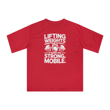 "LIFTING WEIGHTS "Unisex Performance Fitness T-shirt - Motivational Gym Wear, Workout Apparel, Gift for Gym Lovers, Lifting Tees, Active Lifestyle