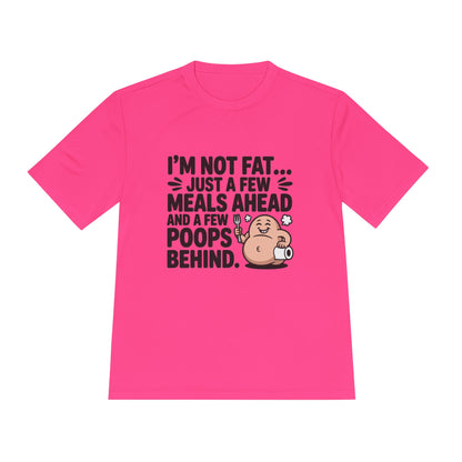 "I'M NOT FAT "Funny Moisture-Wicking Tee - Humor Shirt for Gym Goers, Gift for Fitness Lovers, Casual Wear, Workout Apparel, Comfy Activewear