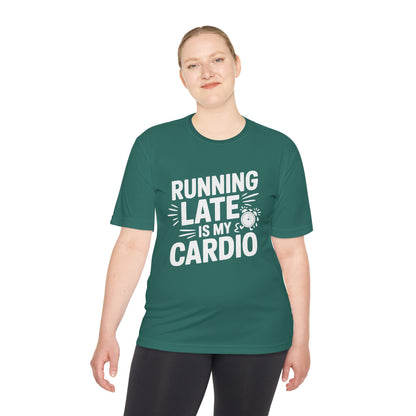 Moisture Wicking Running Late Tee - Fun Workout Shirt for Fitness Lovers, Gym Wear, Athlete Gift, Casual Sports Apparel, Perfect for [...]