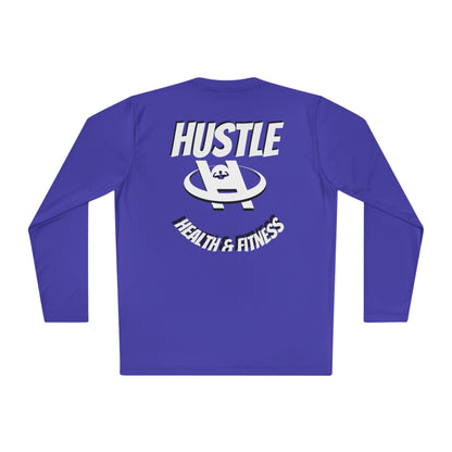 Unisex Hustle Health & Fitness Long Sleeve Tee - Fitness, Workout, Gym, Motivation, Sportswear