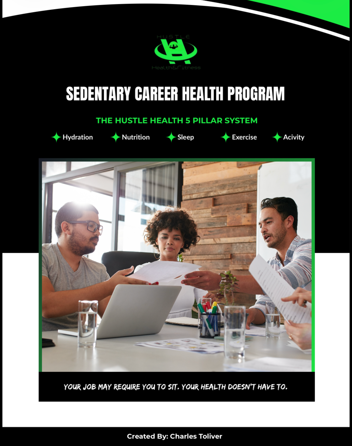 Sedentary Career Health Program PDF for desk workers and professionals who sit all day