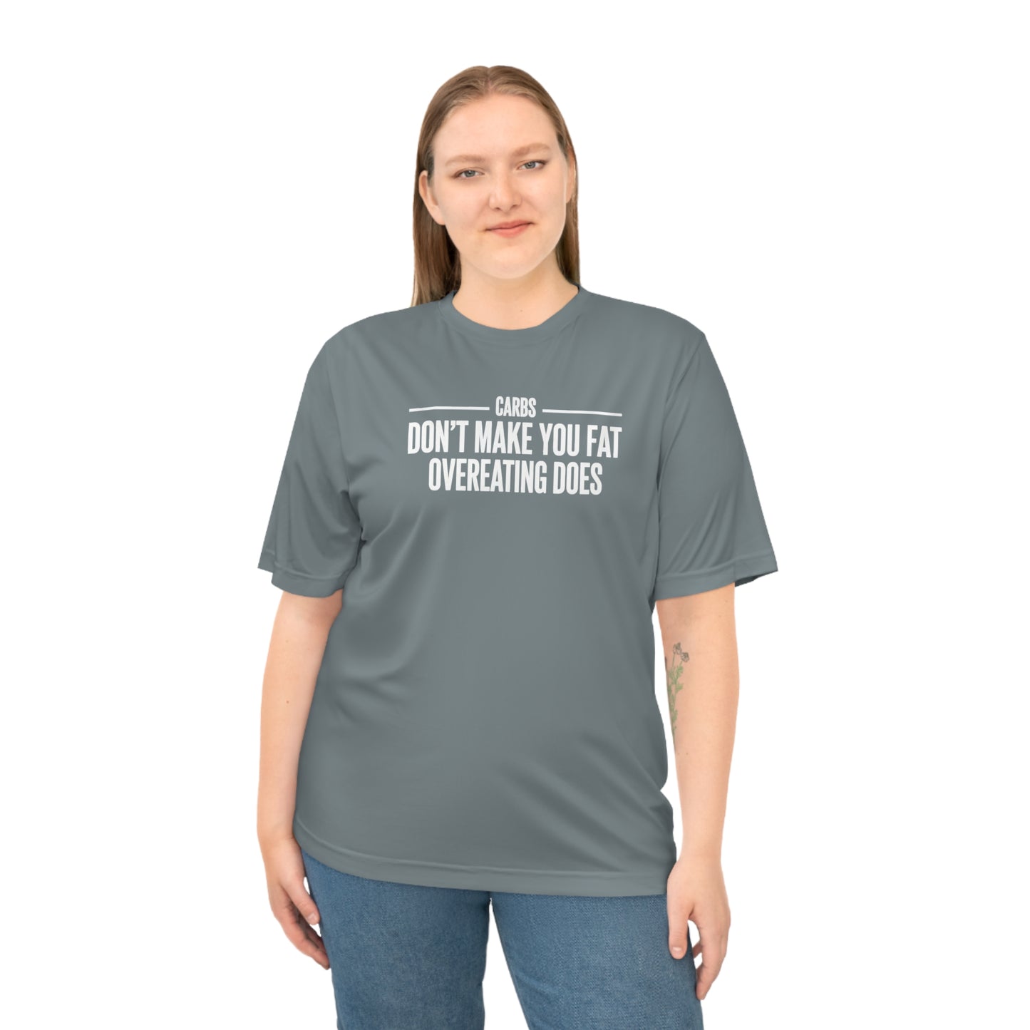 Carbs Don’t Make You Fat Overeating Does fitness truth tee supporting fat loss and healthy living for beginners