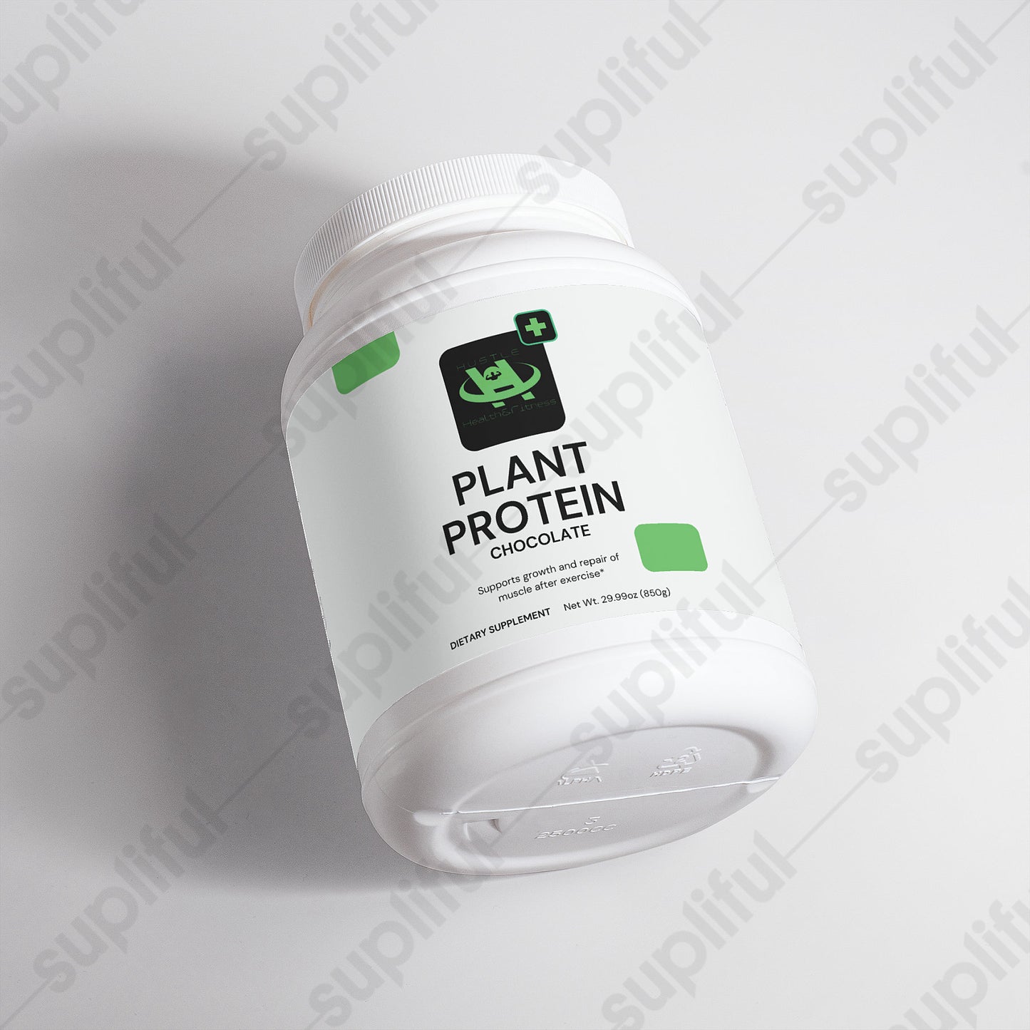 Chocolate plant protein powder supporting muscle recovery digestion and healthy living
