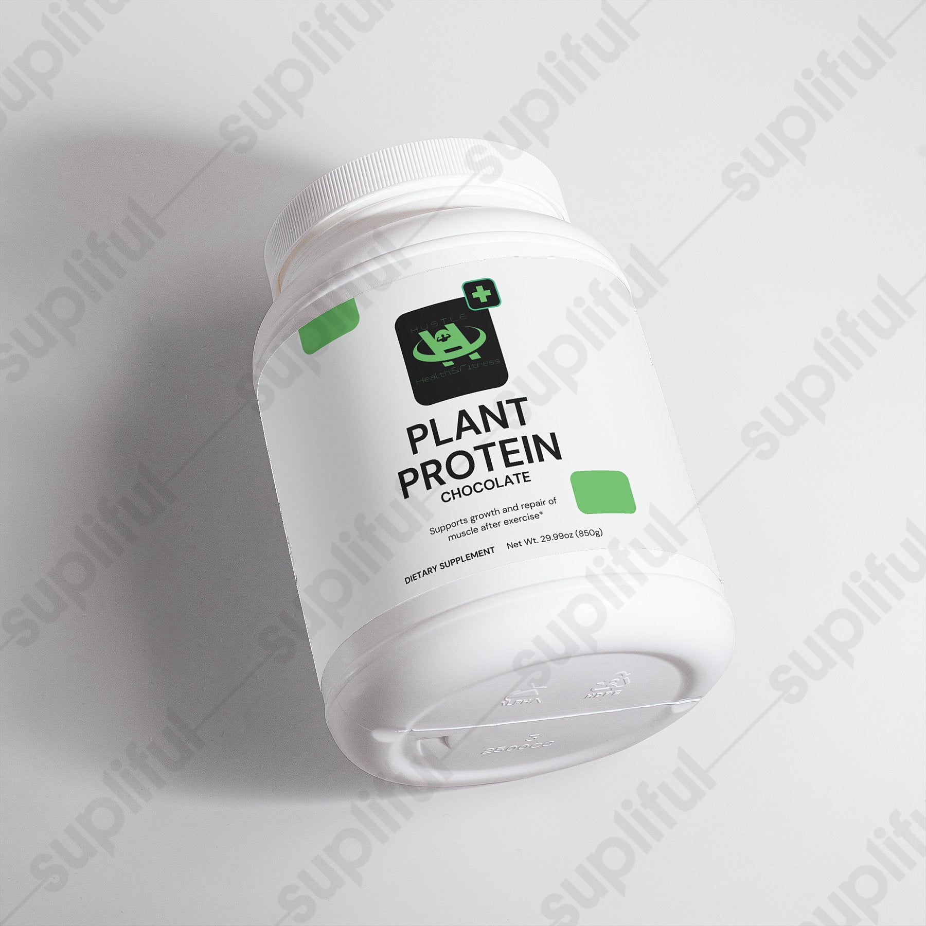 Chocolate plant protein powder supporting muscle recovery digestion and healthy living
