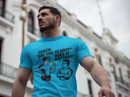 Unisex Moisture-Wicking Tee: Are You Ready Funny Quote, Workout Shirt, Fitness Gear, Sports Apparel, Exercise Tee, Gym Wear - HustleHealthShop