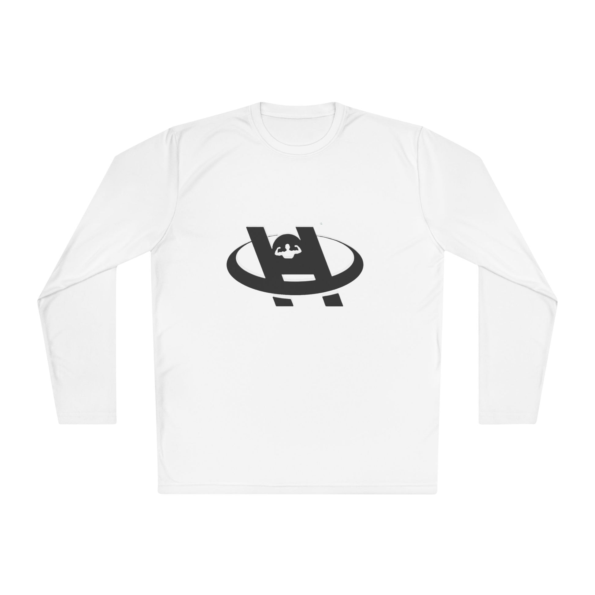 HUSTLE Health and Fitness long sleeve tee symbolizing health at the center of hustle for beginners. Unisex Hustle Health & Fitness Long Sleeve Tee - Fitness, Workout, Gym, Motivation, Sportswear - HustleHealthShop