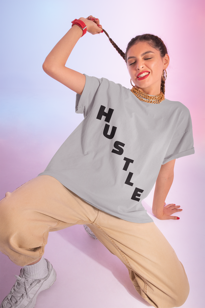 HUSTLE Pillar Steps fitness tee showing healthy living pillars for beginners