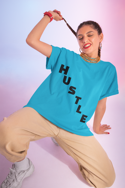 HUSTLE Pillar Steps fitness tee showing healthy living pillars for beginners