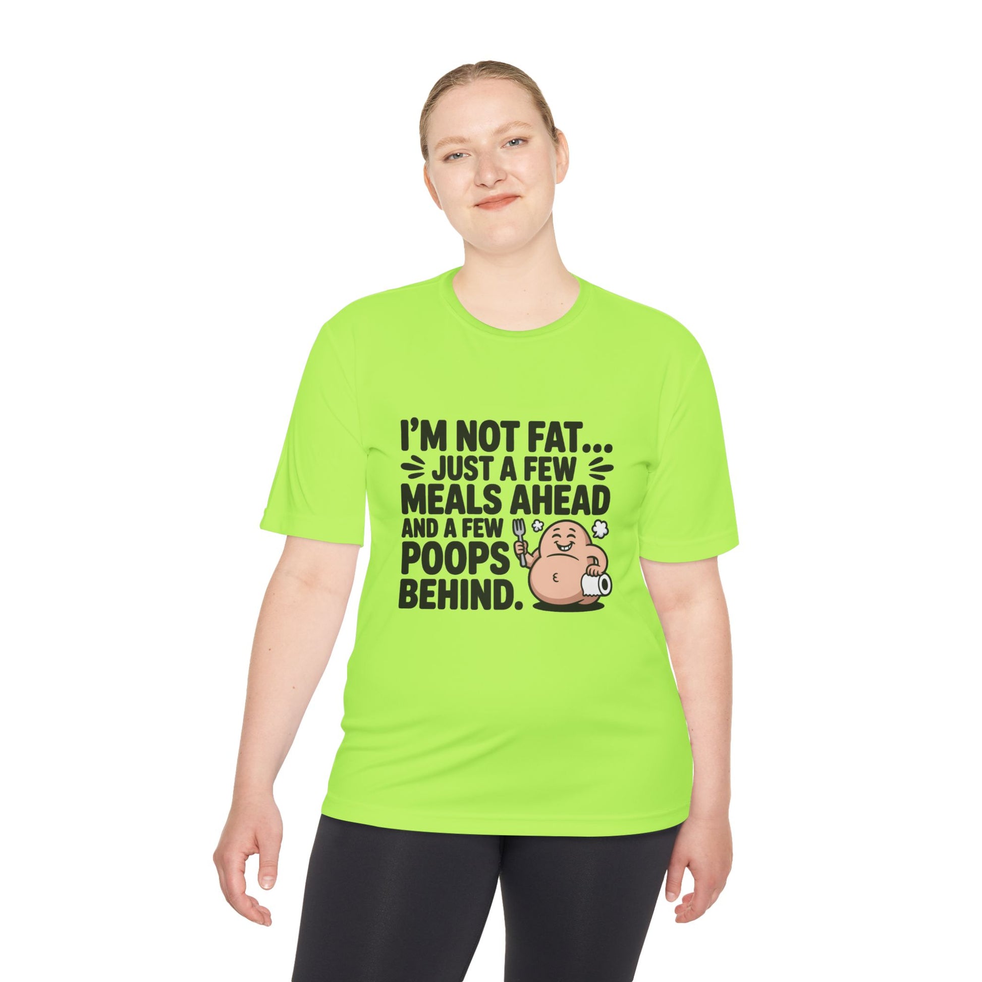 "I'M NOT FAT "Funny Moisture-Wicking Tee - Humor Shirt for Gym Goers, Gift for Fitness Lovers, Casual Wear, Workout Apparel, Comfy Activewear - HustleHealthShop