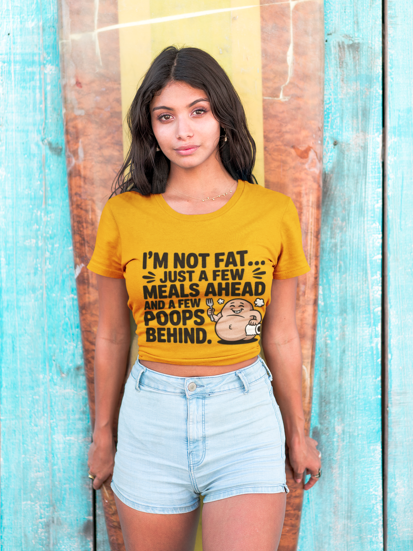 "I'M NOT FAT "Funny Moisture-Wicking Tee - Humor Shirt for Gym Goers, Gift for Fitness Lovers, Casual Wear, Workout Apparel, Comfy Activewear - HustleHealthShop