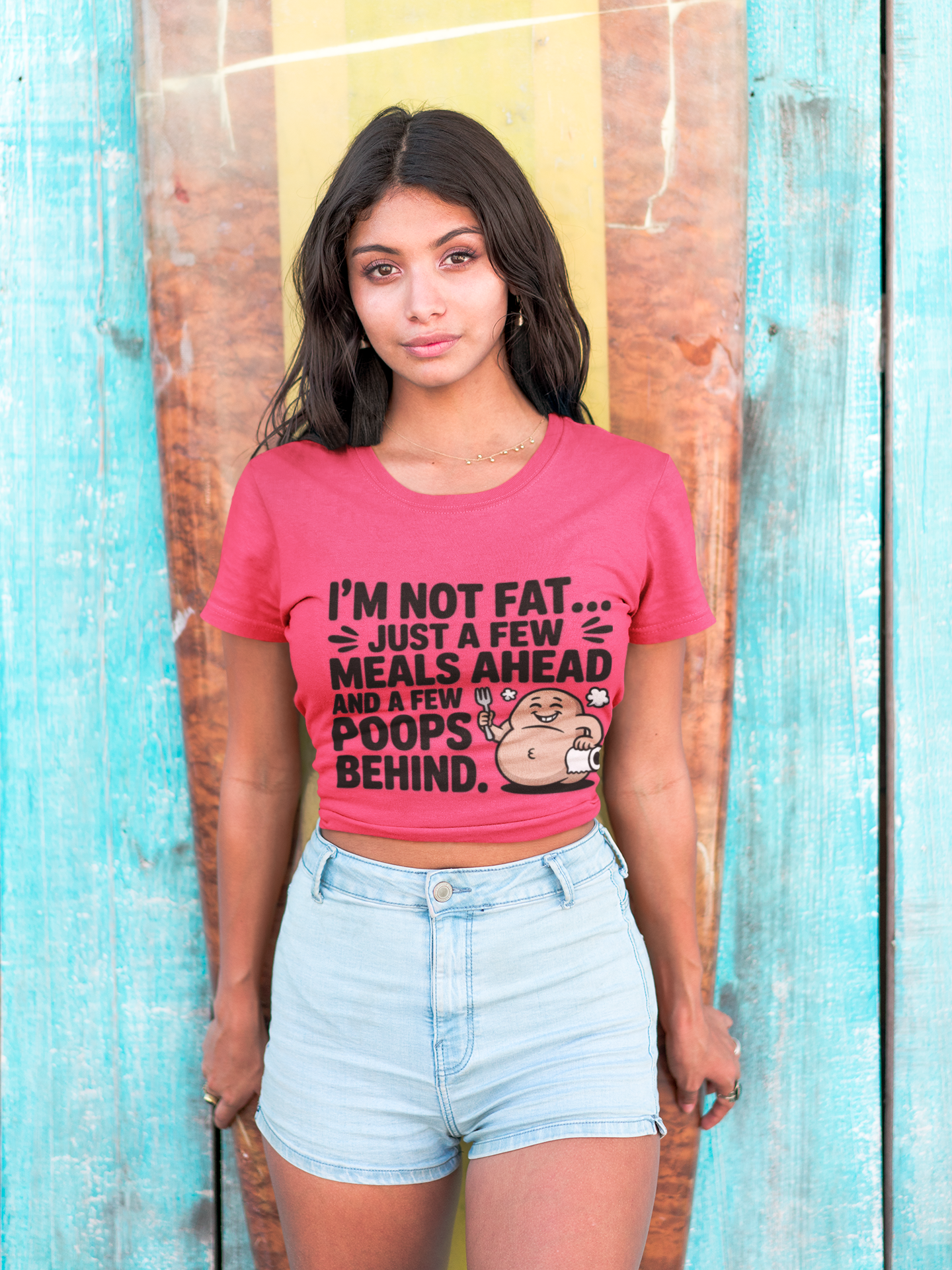 "I'M NOT FAT "Funny Moisture-Wicking Tee - Humor Shirt for Gym Goers, Gift for Fitness Lovers, Casual Wear, Workout Apparel, Comfy Activewear - HustleHealthShop