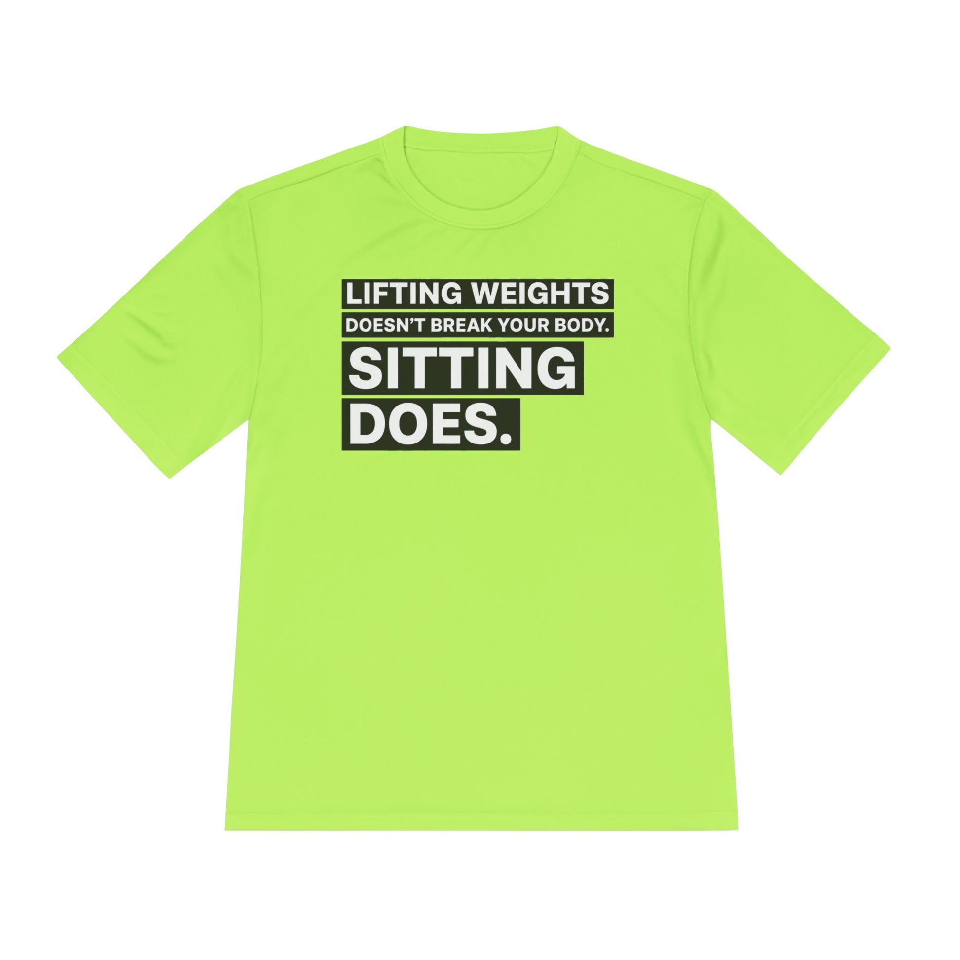 Lifting Weights Doesn’t Break Your Body Sitting Does fitness truth tee supporting posture, back health, and healthy living for beginners
