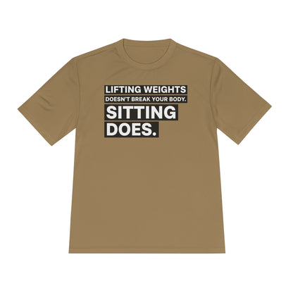 Healthy living posture reminder shirt