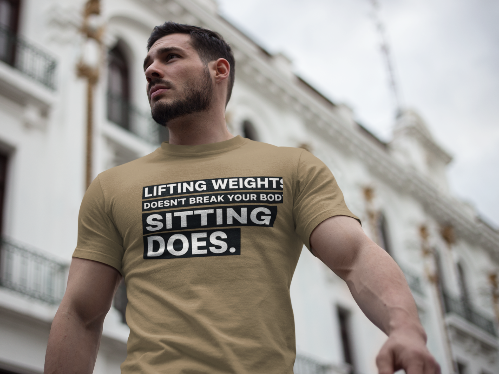 Lifting Weights Doesn’t Break Your Body Sitting Does fitness truth tee supporting posture, back health, and healthy living for beginners