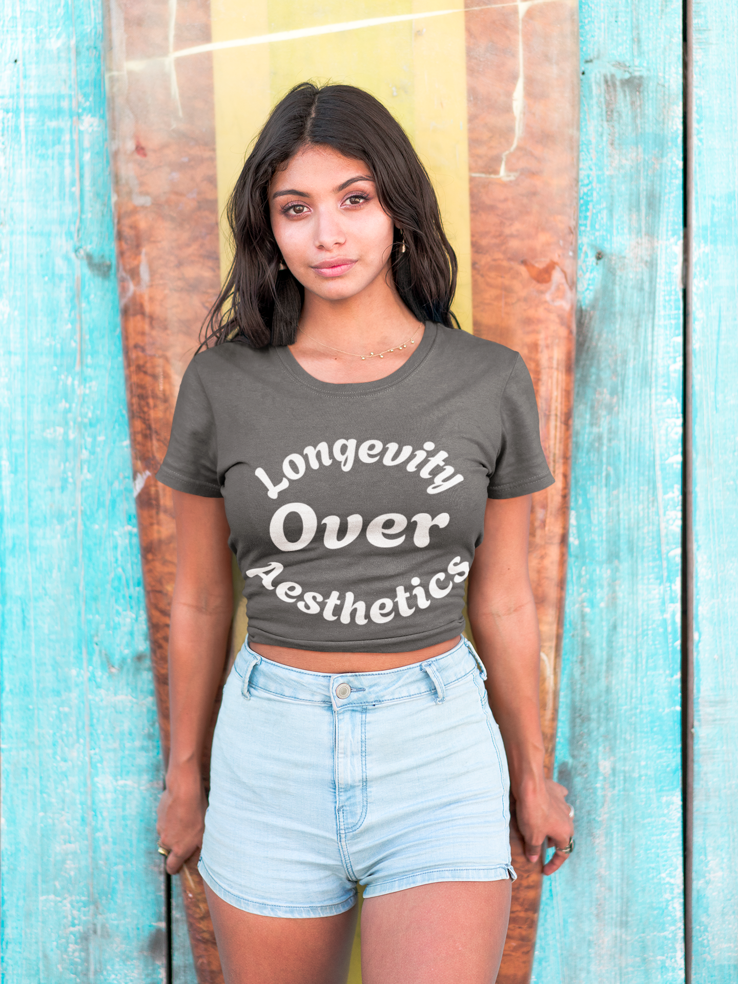 Longevity Over Aesthetics fitness truth tee promoting performance and healthy living for beginners. Unisex Moisture Wicking Tee: Longevity Over Aesthetics, Sports Shirt, Fitness Apparel, Workout Tee, Activewear, Casual Wear, Gift for [...] - HustleHealthShop