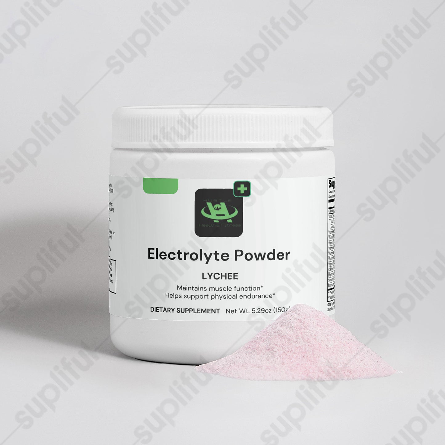 Lychee electrolyte hydration powder supporting daily hydration energy and healthy living