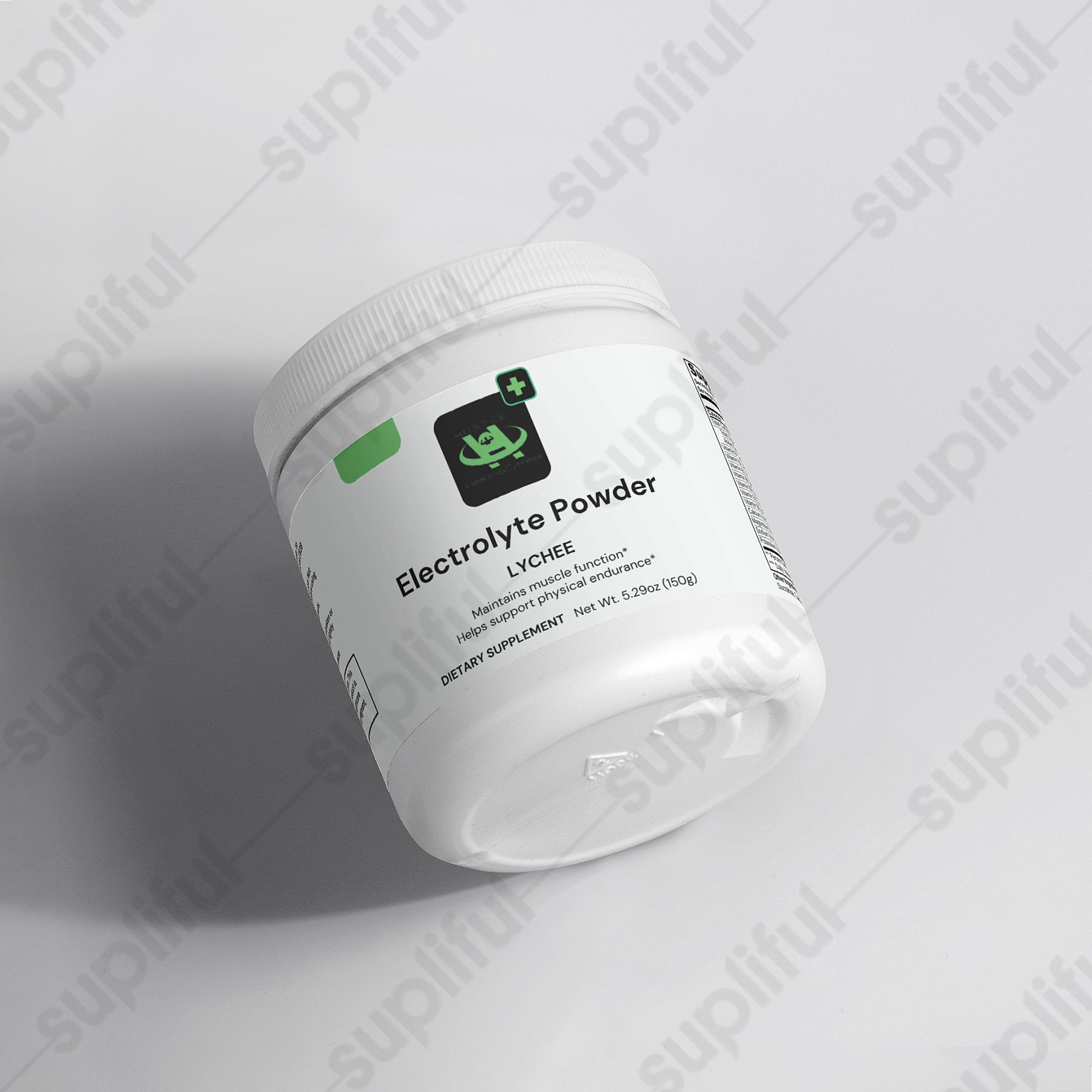 Lychee electrolyte hydration powder supporting daily hydration energy and healthy living