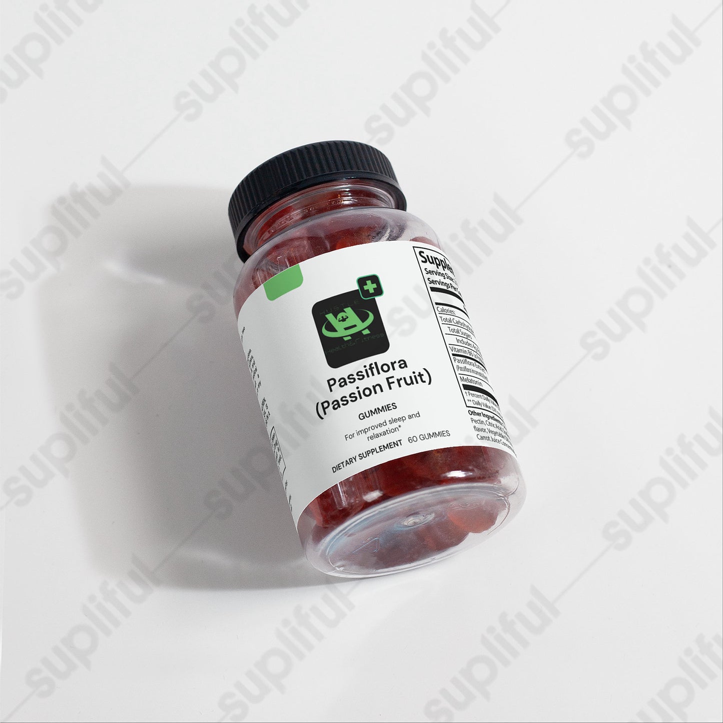 Passiflora sleep gummies passion fruit flavor for relaxation stress relief and healthy sleep