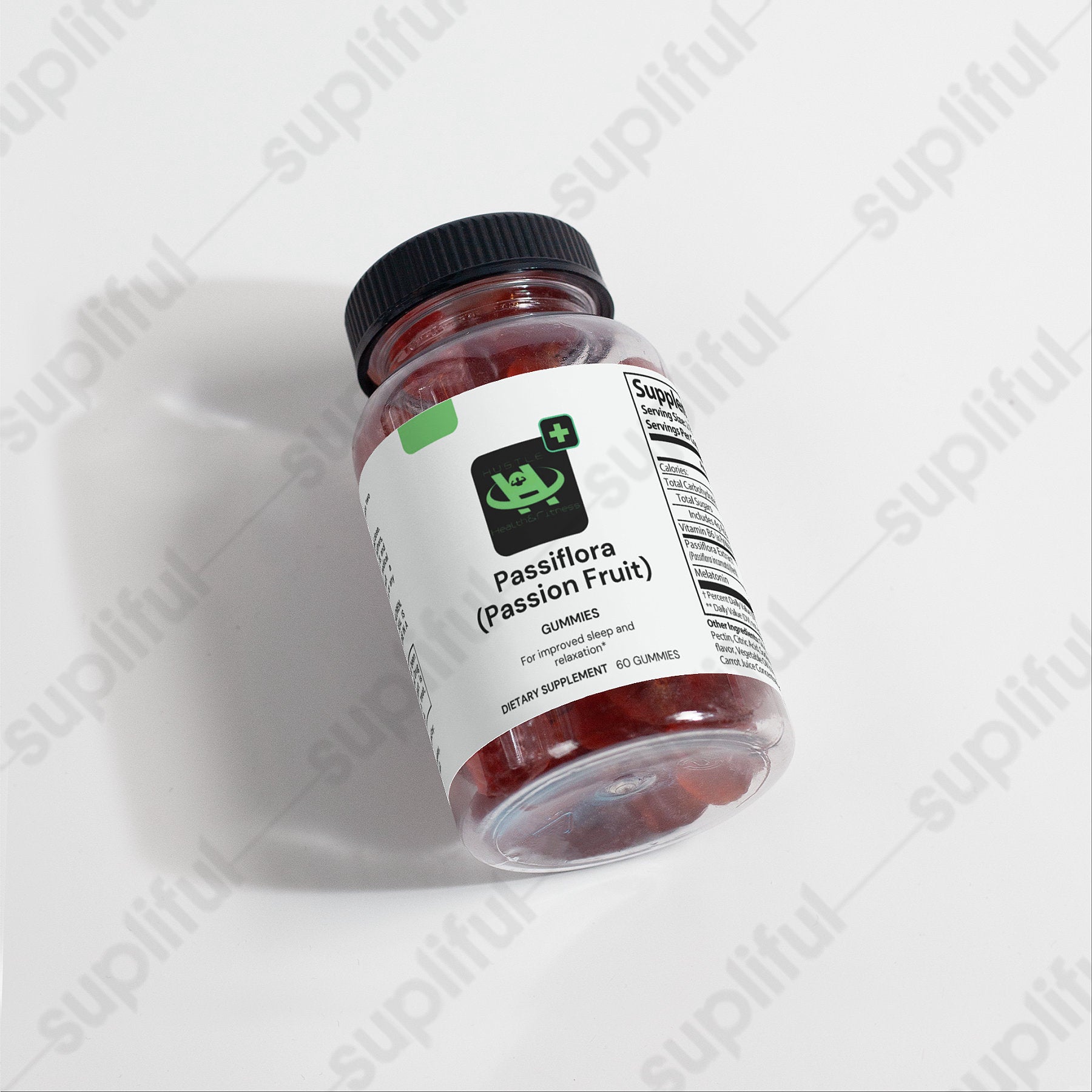 Passiflora sleep gummies passion fruit flavor for relaxation stress relief and healthy sleep