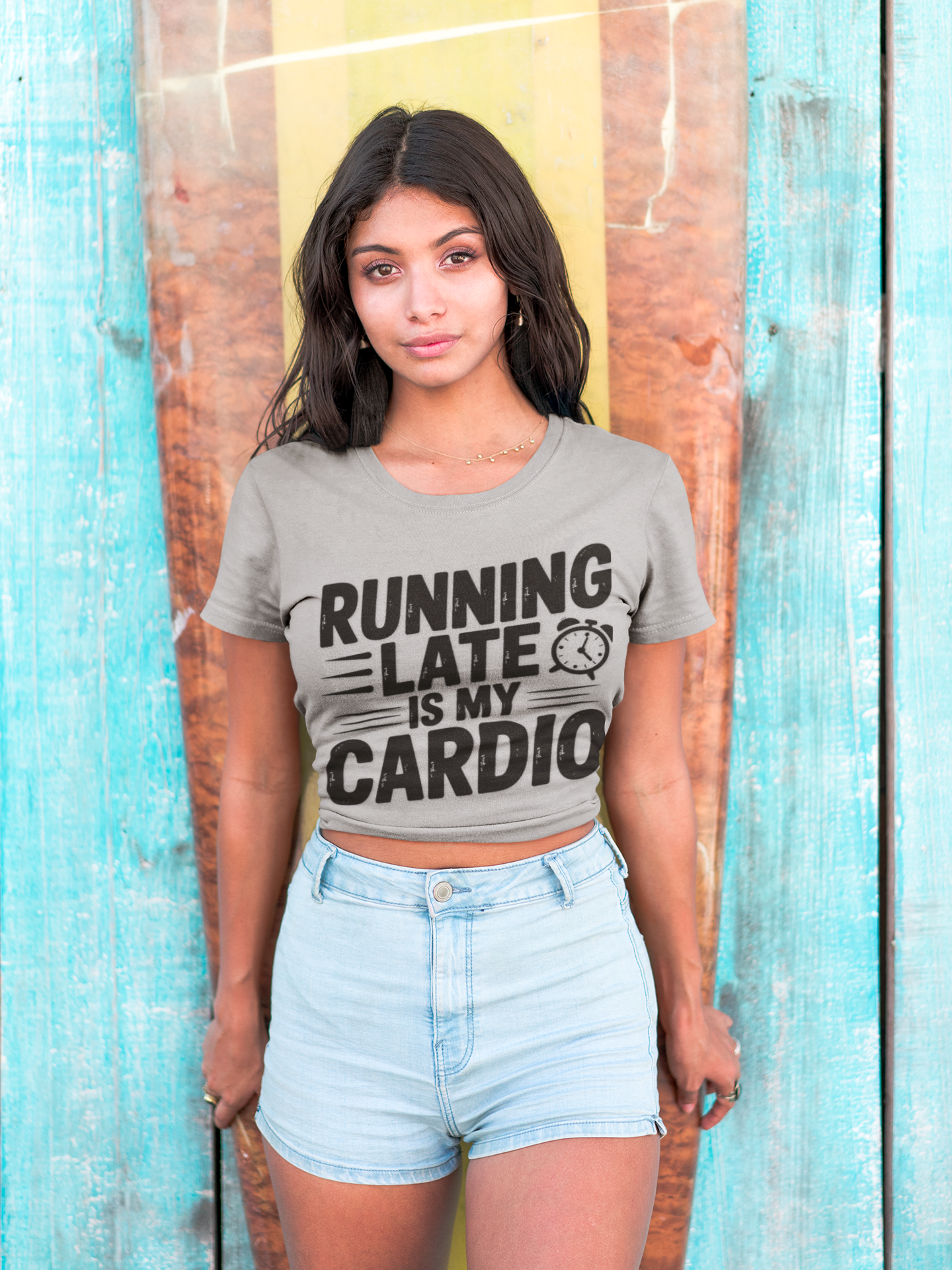 Funny Running Late Tee, Sports T-Shirt, Workout Top, Gift for Runners, Humorous Exercise Apparel - HustleHealthShop