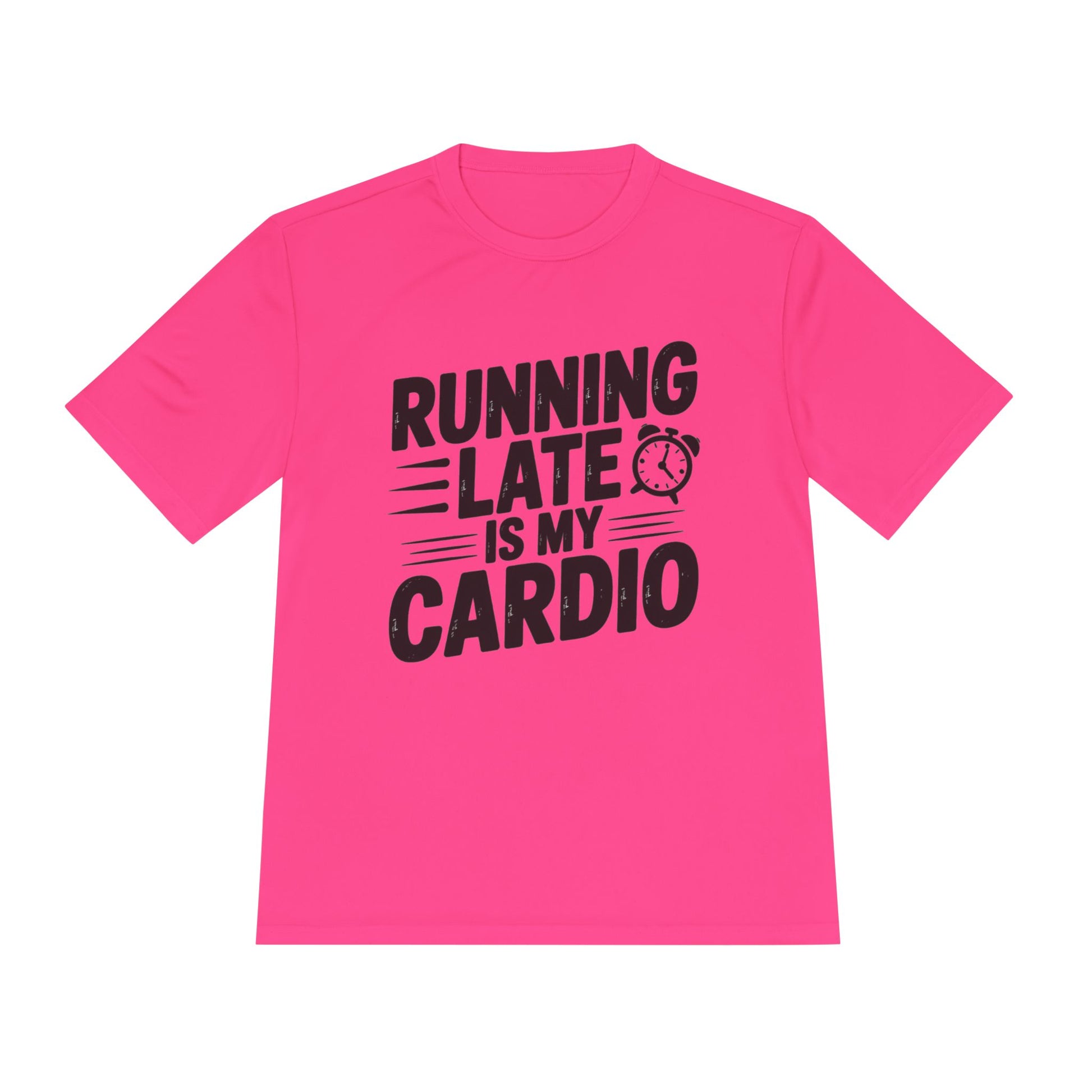 Funny Running Late Tee, Sports T-Shirt, Workout Top, Gift for Runners, Humorous Exercise Apparel - HustleHealthShop