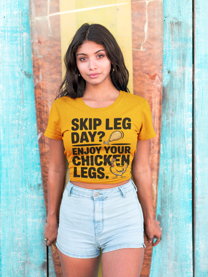 Skip Leg Day Tee Funny Fitness T-Shirt, Workout Humor Shirt, Unisex Sportswear, Gym Gift for Friends - HustleHealthShop