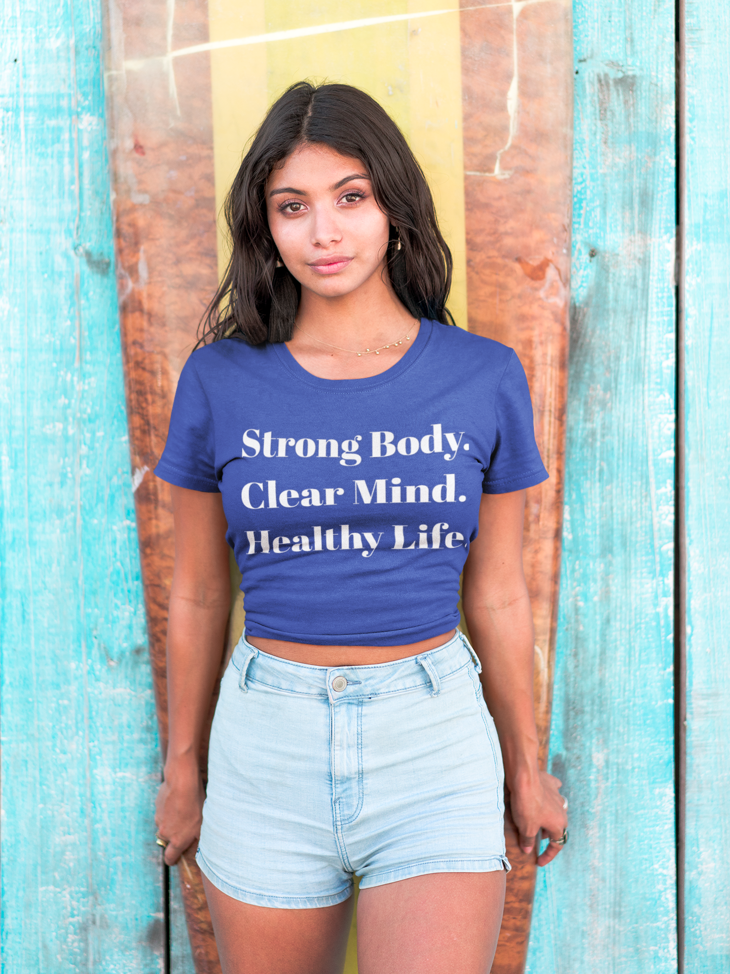 Strong Body Clear Mind Healthy Life fitness truth tee supporting holistic healthy living for beginners
