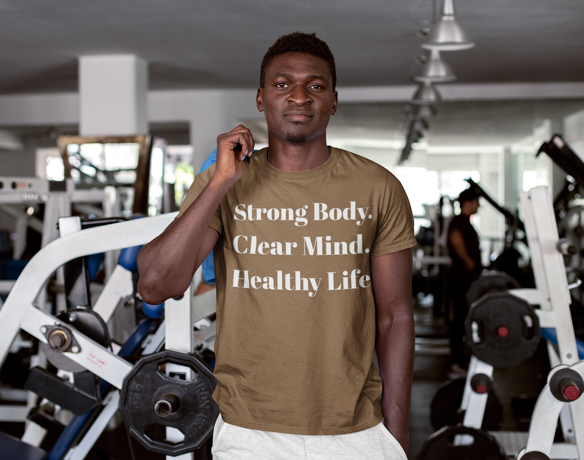 Strong Body Clear Mind Healthy Life fitness truth tee supporting holistic healthy living for beginners