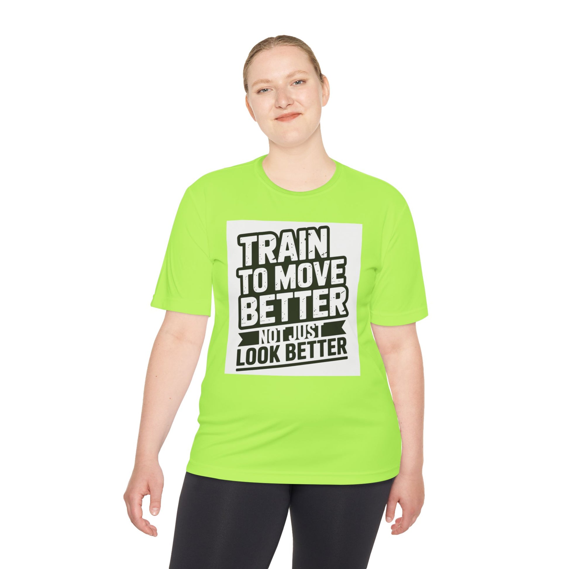 Train to Move Better Unisex Moisture Wicking Tee, Workout Shirt, Fitness Apparel, Gym Wardrobe, Motivational T-Shirt, Activewear - HustleHealthShop