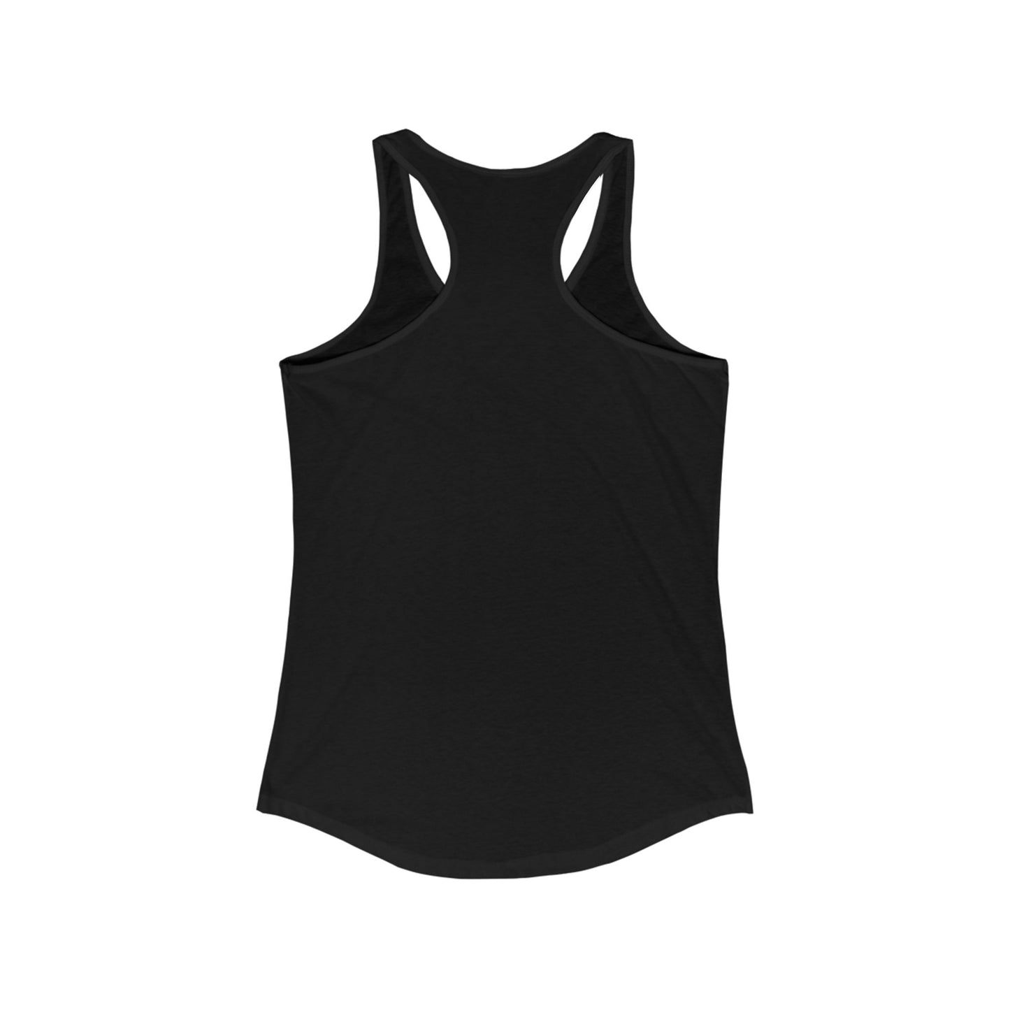 Women’s Healthy Living Racerback Tank with HUSTLE logo for beginners focused on strength and mobility