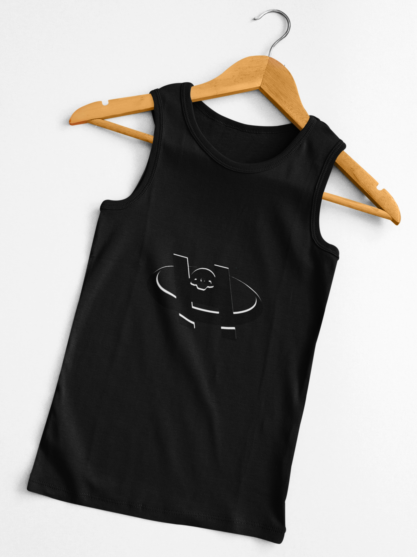 Women’s Healthy Living Racerback Tank with HUSTLE logo for beginners focused on strength and mobility