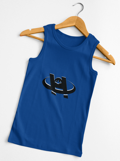 Women’s Healthy Living Racerback Tank with HUSTLE logo for beginners focused on strength and mobility